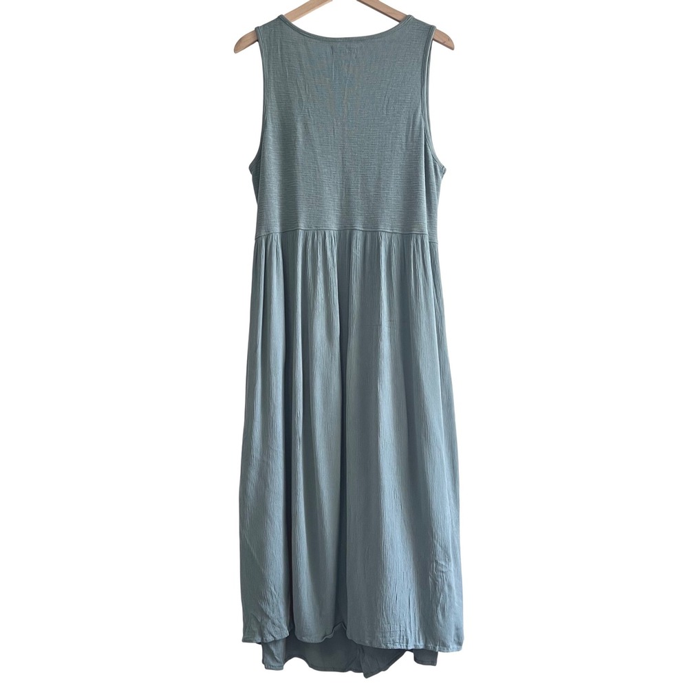 Frye Button Front Midi Dress Women's XXL Mixed Media Flowy Pockets Cottagecore - Picture 8 of 12